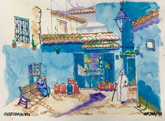 Décorer Son Salon Marocain avec un Tableau Artisanal : La Magie du Dessin à la Fourchette et à l'Eau revient en tendance