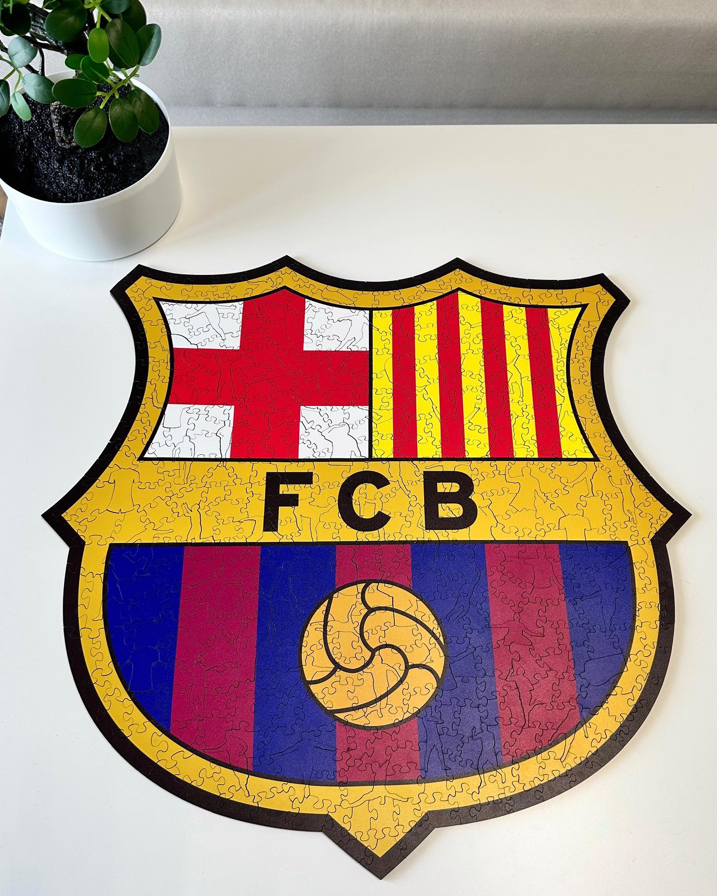 Puzzle Football Mural