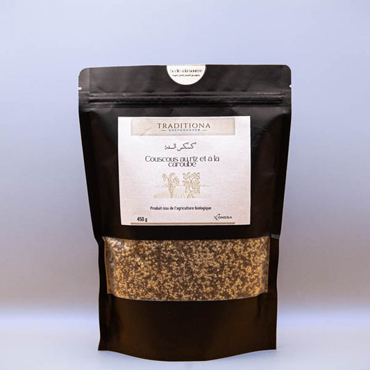 Couscous au riz et à la caroube